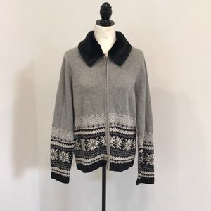 Croft & Barrow Women's Cardigan Sweater Full Zip L